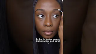 Easy eyebrow tutorial for beginners with pencil only #shorts #makeup #eyebrows