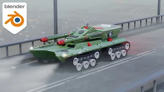 C&C Generals China "Overlord Tank" Animation Maked by Blender