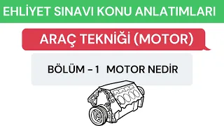 Motor Nedir? / Motor Konu: 1 /  Ehliyet Sınavı Konu Anlatımı