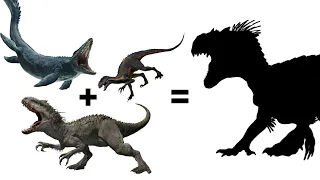 Mosasaurus & Indominus Rex & Indoraptor Drawing | Dinosaurs Fusion
