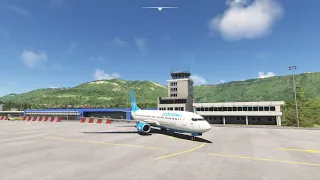 Сложная посадка в Тивате (LYTV) с ветром на 737-800 в MFS 2020