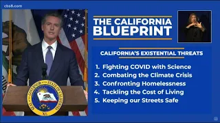 Gov. Gavin Newsom reveals his spending plan for the 2022-23 fiscal year state budget