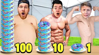 1 vs 10 vs 100 WARSTW EKSTREMALNEGO JEDZENIA!