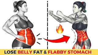 ➜ 30 min FLABBY STOMACH Standing Workout ➜ Goodbye Hanging Belly | Exercises To Lose Fat In 5 Weeks