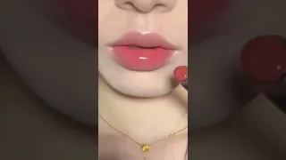 viral hourglass lipstick swatch that looks like water