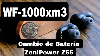 Cambio de batería para audífonos SONY WF-1000XM3 Zeni Power Z55