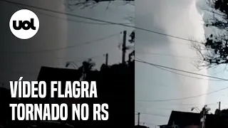 Tornado no Rio Grande do Sul: vídeo flagra tromba d'água em Palmares do Sul