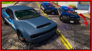 GTA 5 Roleplay - Dropping Spike Strips From Cop Car | RedlineRP
