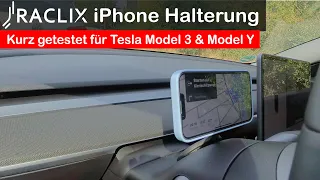 Raclix iPhone Halterung für Model 3 & Model Y kurz getestet