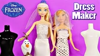 Frozen Barbie Bridal Fashion Wedding Dress Maker Disney's Frozen Elsa Princess Anna Models