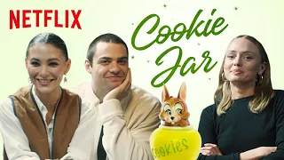 Noah Centineo, Fivel Stewart and Laura Haddock Answer to a Nosy Cookie Jar | The Recruit | Netflix