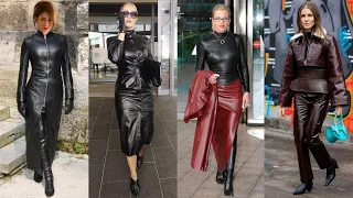 2024 Beautiful Ultra Modern Most Demanding Leather Dress's Outfit for Women's #leatherfashion