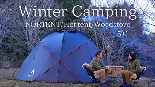 Winter Hot Tent Camping Wood Stove