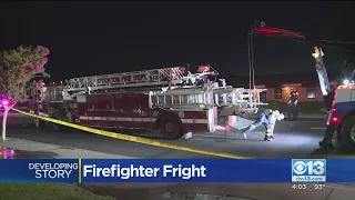 Crash Throws Stockton Firefighter Into Side Of Building