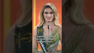 Miss earth 2023 winner drita ziri q&a on fossil fuel  #missearth2023 #dritaziri #shortsviral