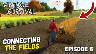 TIME TO CONNECT OUR TWO FIELDS!  - Vintage Survival | Episode 6