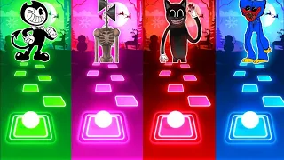 Bendy land vs Siren Head vs Cartoon Cat vs Huggy Wuggy | Tiles Hop EDM Rush