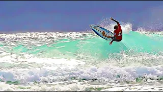 Kelly Slater ripping at the WSL CS comp at Snapper Rocks May 2022.