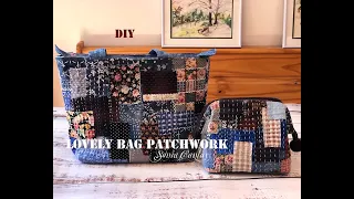 #DIY# LOVELY PATCHWORK ZIP BAG  Шьем сумку в стиле боро с застежкой