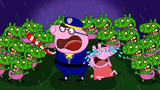 Zombie Apocalypse, Daddy Police Save Peppa Pig | Peppa Pig Funny Animation