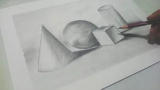 How To Draw 3D Shapes |Cube, Cylinder, Cone, Sphere|Step by step|#3dshape #pencilsketch #drawing