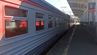 Электропоезд ЭТ2М Рейс Санкт-Петербург — Бабаево. Отправляется с Финляндского вокзала!