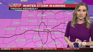 Winter storm warning in effect through Wednesday