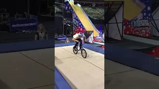 BMX Backflip on Trampoline goes wrong.