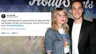 Melissa Benoist's Husband Chris Wood Tweets His Support After Viral Domestic Abuse Reveal | MEAWW