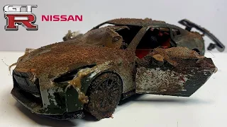 Restoration of a burnt Nissan GT-R | Restored a toy car