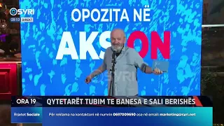 Qytetarët tubim në mbështetje të liderit të opozitës Sali Berisha (31.05.2024)