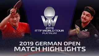 Fan Zhendong vs Timo Boll | 2019 ITTF German Open Highlights (1/4)