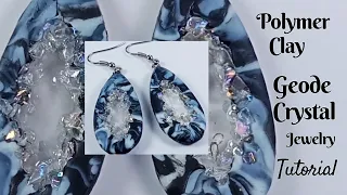 Polymer Clay Faux Geode Crystal Earrings Tutorial / LoviCraft