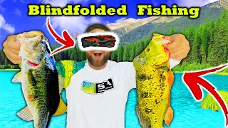 1v1 BLINDFOLDED Fishing Challenge! (BIGGEST BASS WINS!)