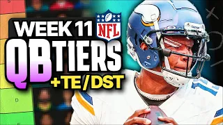 Week 11 Fantasy Football QB & TE Rankings (Top 22)