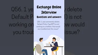 Exchange Online Interview questions and answers #shorts #youtubeshorts #office365concepts #interview