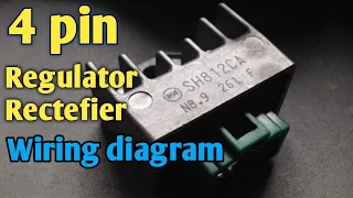 4 pin Regulator rectefier conection/wiring diagaram (tagalog tutorial)