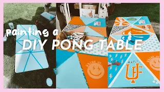 DIY BEER PONG TABLE (I spent a WEEK painting this!!!)