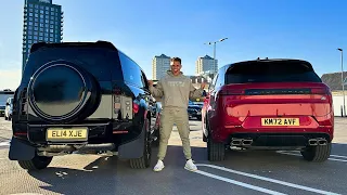 NEW 2023 V8 RANGE ROVER SPORT VS LAND ROVER DEFENDER 90!