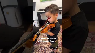 3 Year Old Plays Violin On His Own | Jelijah Diaz