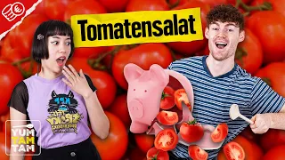 Schneller und einfacher Tomatensalat mit Knoblauch 🍅 | Günstig Kochen