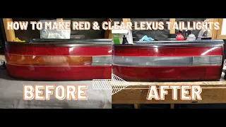 How to make Lexus taillights red & clear with LED.