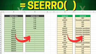 Como Utilizar a Função SEERRO no Excel | Automatizar Mensagens de Erros