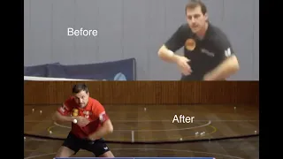 Timo Boll backhand topspin - Then vs Now
