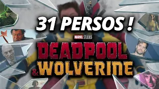 31 PERSONNAGES seraient dans DEADPOOL ET WOLVERINE !