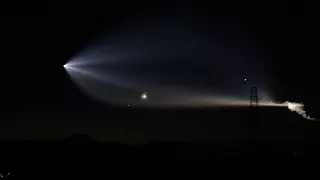 Space X Iridium 4 Rocket Launch Flies over Phoenix (12/22/2017)