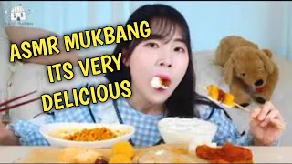 ASMR MUKBANG Chicken, Cheese Ball, Sausage Rice Cake Skewers, Hotdog