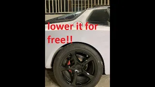 How to lower your 944 for free!