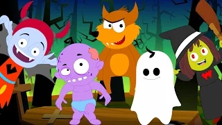five little monsters | scary rhymes | halloween song | nursery rhymes | kids songs