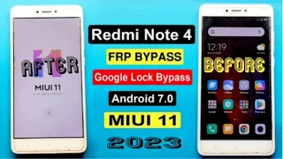 Redmi Note 4 FRP Unlock || Xiaomi Note 4 Google Lock Bypass MIUI 11 Update Without PC ||